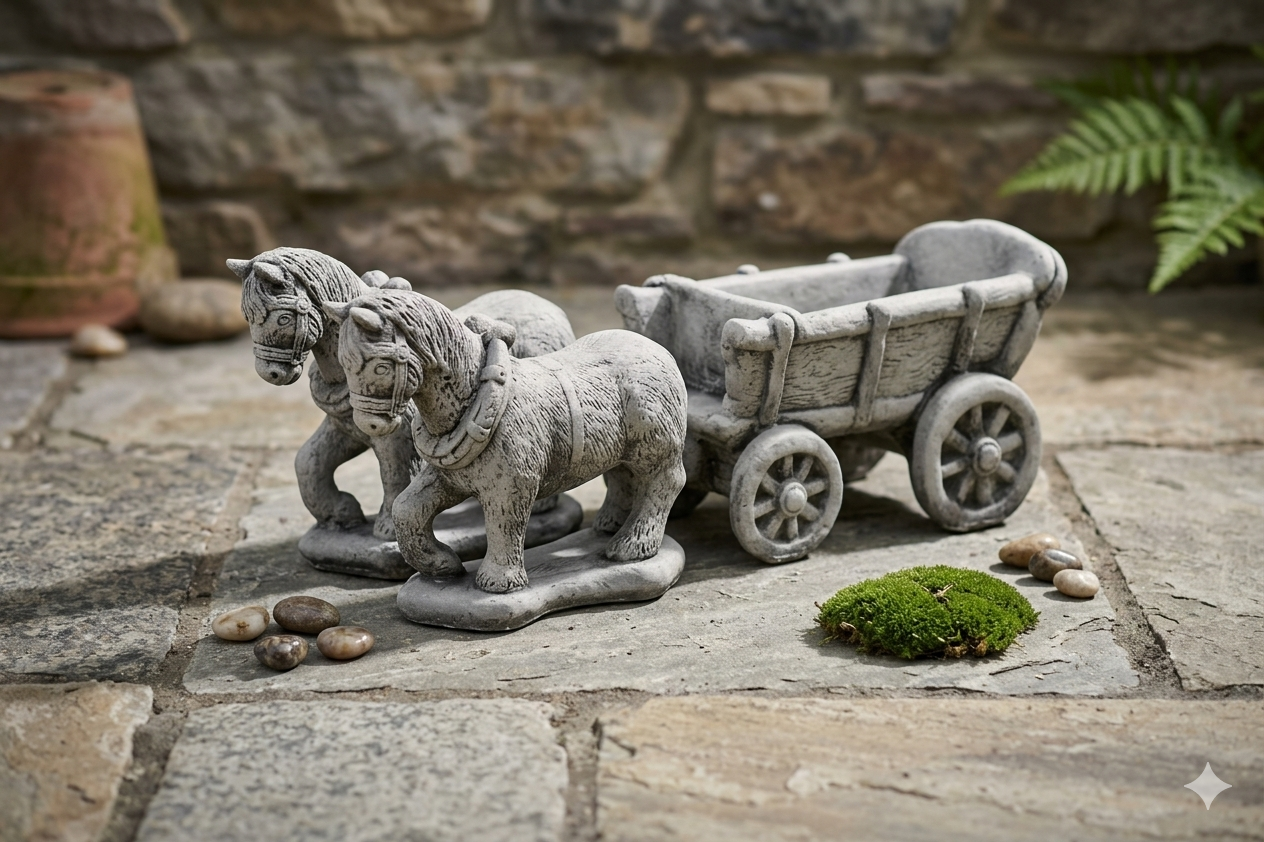 Twee Paarden met Wagen