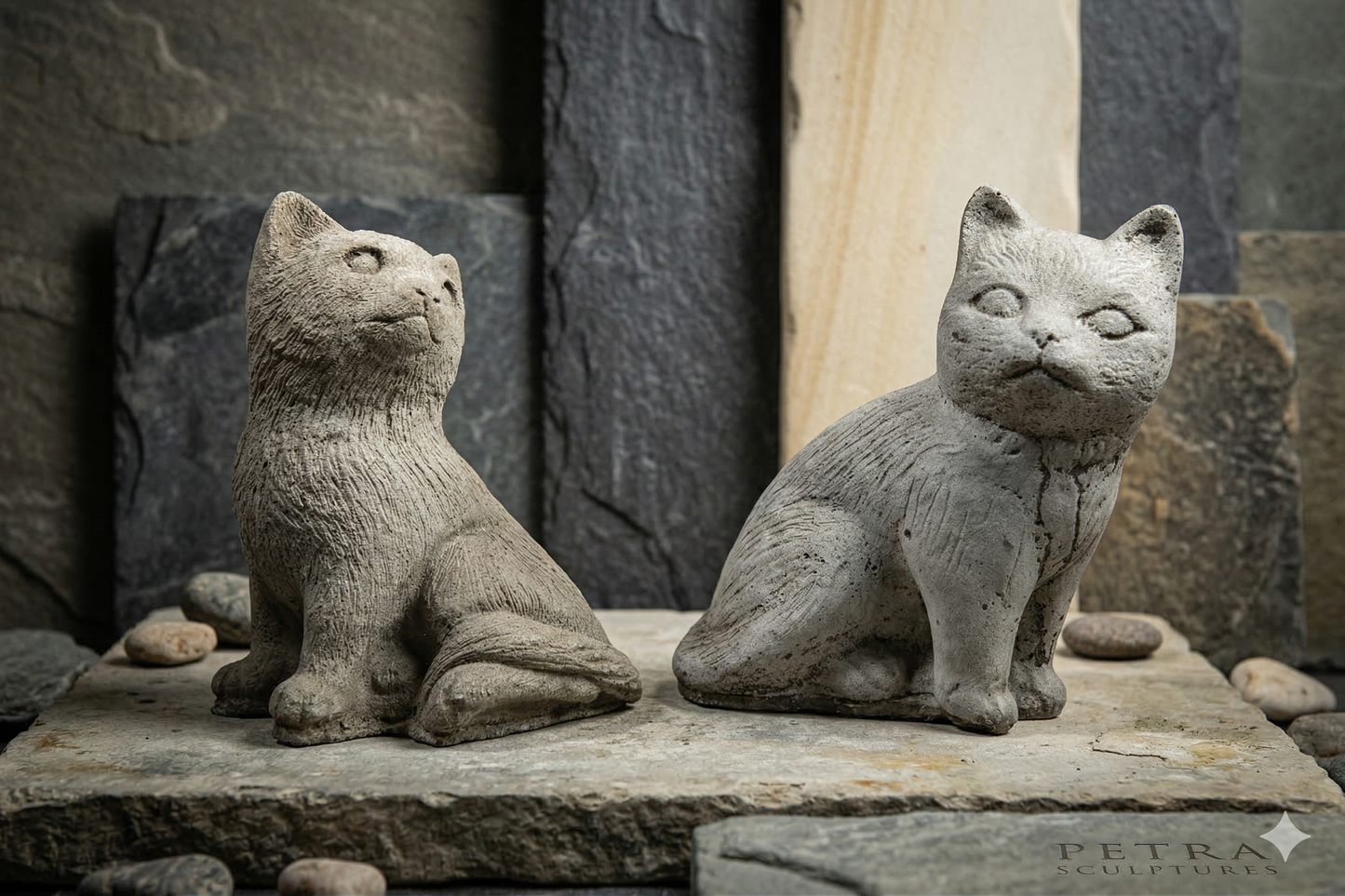 Twee zittende Katten