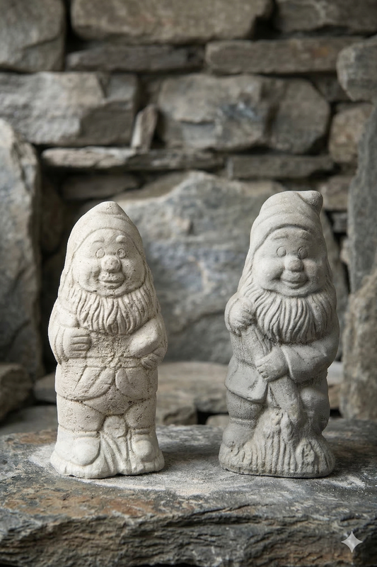 Twee klassieke Tuinkabouters