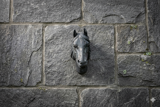 Paardenhoofd voor aan de Muur