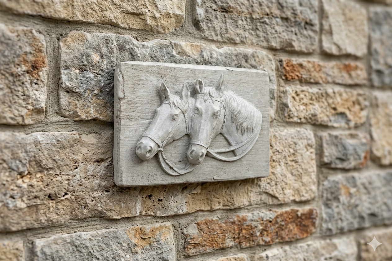 Paarden voor aan de Muur