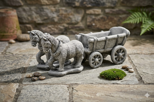 Twee Paarden met Wagen